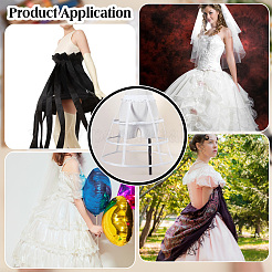 Polyester & Steel 3 Hoops Petticoat&nbsp;DIY-WH0899-819B