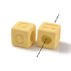 Rubberized Style Transparent Acrylic Beads&nbsp;OACR-K007-014E