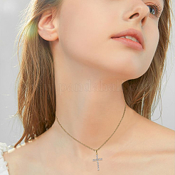 4Pcs Brass Micro Pave Clear Cubic Zirconia Pendants&nbsp;ZIRC-BBC0003-03G