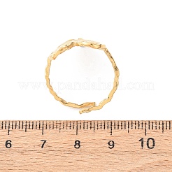 304 Stainless Steel Open Cuff Rings for Women&nbsp;RJEW-K309-06G