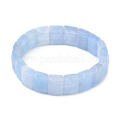 Dyed Rectangle Natural Quartz Crystal Beads Stretch Bracelets for Women Men&nbsp;BJEW-Z149-01J