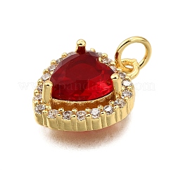 Brass Micro Pave Cubic Zirconia Pendants&nbsp;KK-K401-09G
