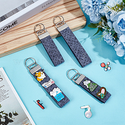 2 Bags Rectangle Felt Tab Blank Keychains&nbsp;KEYC-BC0001-25C