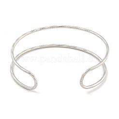 Non-Tarnish Hollowed 304 Stainless Steel Cuff Bangles&nbsp;BJEW-P331-07P