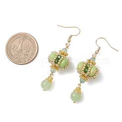 Lantern 304 Stainless Steel Synthetic Imperial Jasper Dangle Earrings&nbsp;EJEW-MZ00609