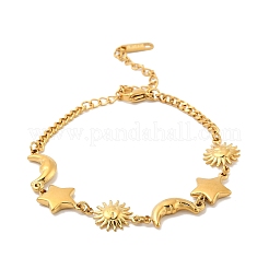 304 Stainless Steel Link Bracelets for Women Ion Plating(IP)&nbsp;BJEW-A052-01G