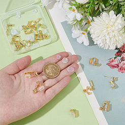 20Pcs 5 Styles Brass Clip-on Earring Findings&nbsp;KK-WR0001-74
