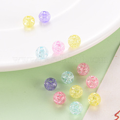 Transparent Crackle Acrylic Beads&nbsp;MACR-S370-G8mm