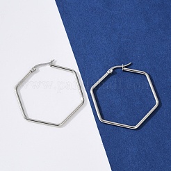 Tarnish Resistant 201 Stainless Steel Hoop Earrings&nbsp;X-EJEW-A052-25A