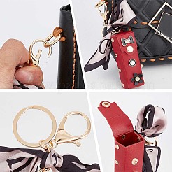 PU Leather Lipstick Storage Bag Pendant Keychain&nbsp;KEYC-WH0036-23B