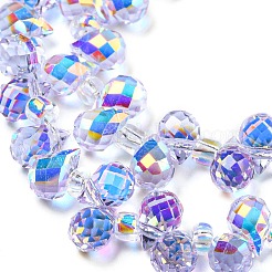 Electroplate Glass Beads Strands&nbsp;EGLA-P052-01A-AB01
