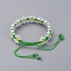 Adjustable Wreath Braided Bead Bracelets&nbsp;BJEW-JB05032