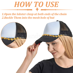 Shell CCB Plastic Hat Clips&nbsp;AJEW-GO00026