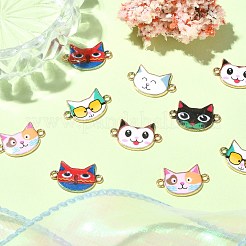 30Pcs 6 Styles Alloy Enamel Connector Charms&nbsp;ENAM-CJ0004-55