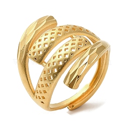 Light Gold Brass Adjustable Rings for Women&nbsp;RJEW-A022-01A
