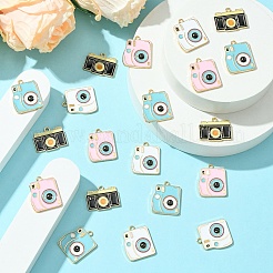 20Pcs 4 Styles Alloy Enamel Pendants&nbsp;ENAM-YW0004-17