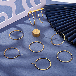 10 Piars 201 Stainless Steel Hoop Earrings&nbsp;EJEW-UN0002-88