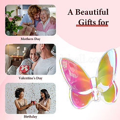 Glass Butterfly Display Decorations&nbsp;AJEW-WH20019-14D