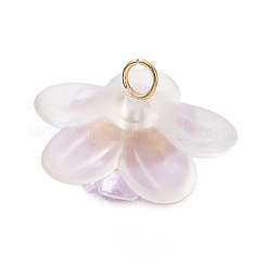 Frosted Acrylic Bead Caps Pendants&nbsp;PALLOY-MZ01310-01
