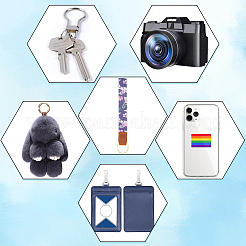 Printed Polyester Ribbon Wristlet Keychain&nbsp;KEYC-BC0001-03B