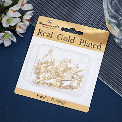 36Pcs 2 Styles Brass Pendants&nbsp;KK-BBC0017-93
