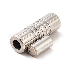 Tarnish Resistant 304 Stainless Steel Magnetic Clasps with Glue-in Ends&nbsp;STAS-K006-3mm-33C