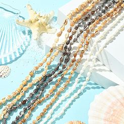4 Strands 4 Colors Natural Freshwater Shell Beads Strands&nbsp;SHEL-CJ0001-38