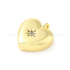 Real 18K Gold Plated Rack Plating Brass Micro Pave Cubic Zirconia Pendants Charms&nbsp;KK-S396-04B