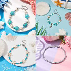 7Pcs Cowrie Shell Multi-strand Bracelets Sets&nbsp;BJEW-SC0001-50