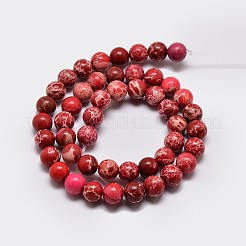 Natural Imperial Jasper Beads Strands&nbsp;G-I122-6mm-04