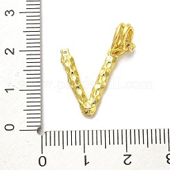 Rack Plating Brass Micro Pave Cubic Zirconia European Dangle Charms&nbsp;KK-L210-015G-V