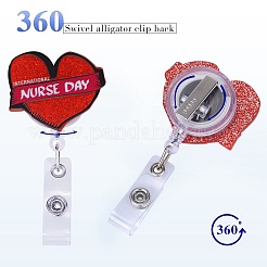 Glittered Acrylic & ABS Plastic Badge Reel&nbsp;AJEW-SZ0002-47G