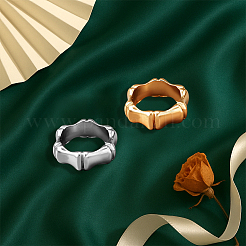 8Pcs 2 Colors Alloy Finger Rings Sets&nbsp;RJEW-HY0001-12