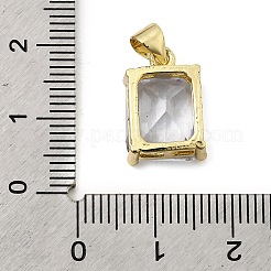 Brass Micro Pave Cubic Zirconia Pendants&nbsp;KK-I360-078G