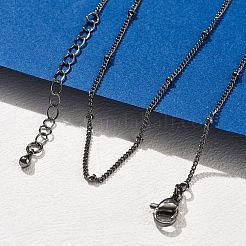 2MM Brass Satellite Chain Necklaces for Women&nbsp;NJEW-D302-49B