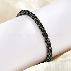 304 Stainless Steel Mesh Chain Bracelets for Women Men&nbsp;BJEW-Z087-19B