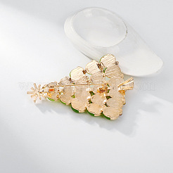 Christmas Tree Resin Brooch Pin with Rhinestone&nbsp;XMAS-PW0001-266