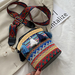 Ethnic Style Embroidery Polyester Ribbons&nbsp;OCOR-WH0067-58