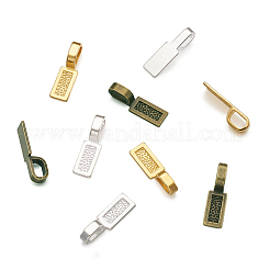 Tibetan Style Alloy Glue-on Flat Pad Bails&nbsp;TIBE-TA0001-09