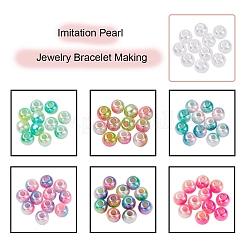 7 Style ABS Plastic Imitation Pearl Beads&nbsp;OACR-YW0001-21