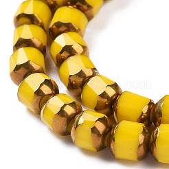 Electroplated Glass Imitation Jade Beads Strands&nbsp;GLAA-P003-C05