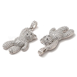 Brass Micro Pave Cubic Zirconia Pendants&nbsp;KK-A180-18P