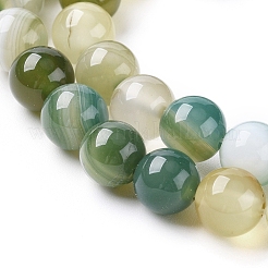 Natural Striped Agate/Banded Agate Beads Strands&nbsp;X-G-G582-8mm-47
