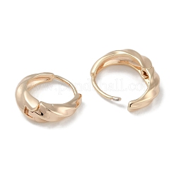 Wavy Brass Hoop Earrings for Women&nbsp;EJEW-L292-017G