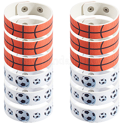 20Pcs 2 Styles Leather Wide Cord Bracelet with Snap Button for Men Women&nbsp;GUQI-CL0001-02A