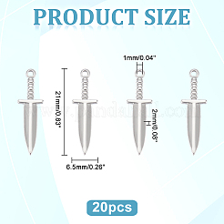 20Pcs 304 Stainless Steel Pendants&nbsp;FIND-UN0002-44B
