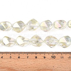Electroplate Transparent Glass Beads Strands&nbsp;EGLA-N017-02B