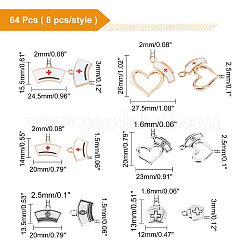 64Pcs 8 Style Alloy Pendant Sets&nbsp;FIND-AR0001-34