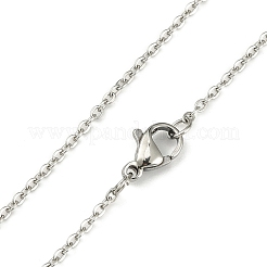Non-Tarnish 316 Stainless Steel Cable Chains Necklace for Men Women&nbsp;STAS-S029-02-B