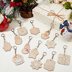 Wood Keychains&nbsp;KEYC-WH0029-119